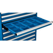 Global Industrial™ Dividers for 3"H Drawer of Modular Drawer Cabinet 36"Wx24"D, Blue
