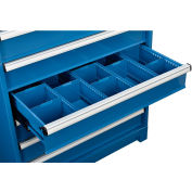 Global Industrial™ Dividers for 6"H Drawer of Modular Drawer Cabinet 36"Wx24"D, Blue