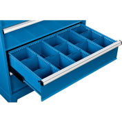Global Industrial™ Dividers for 8"H Drawer of Modular Drawer Cabinet 36"Wx24"D, Bleu