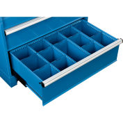 Global Industrial™ Dividers for 10"H Drawer of Modular Drawer Cabinet 36"Wx24"D, Bleu