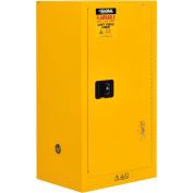 Global Industrial™ Inflammable Cabinet, Self Close Single Door, 16 Gallon, 23"Wx18"Dx44"H