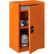 Global Industrial™ Emergency Preparedness Cabinet, Wall Mount, 18"Wx12"Dx26"H, Orange