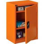 Global Industrial Emergency Preparedness Cabinet, Wall Mount,19-7/8"Wx14-1/4"Dx32-3/4"H,Orange