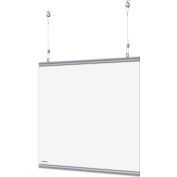Global Industrial™ Hanging Cashier Shield, 28"W x 22"H, 2/Pack