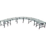 Convoyeur à rouleaux flexible à propulsion industrielle™ mondiale, rouleaux en acier de 9 'L - 19 'L, 24 « W