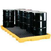 Eagle 1688 8 Drum Spill Containment Platform - Yellow with No Drain