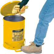 Justrite 14 Gallon Oily Waste Can, Yellow - 09501