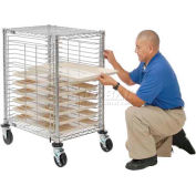 Chariot à plateaux Nexel®, chargement par l'extrémité, capacité de 19 plateaux