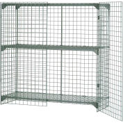 Global Industrial™ Wire Mesh Security Cage Locker, 36"W x 24"D x 60"H, Gray, Unassembled