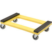 Global Industrial™ Plastic Dolly with Rubber Padded Deck - 4" Casters 1000 Lb. Capacity