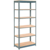 Global Industrial™ Heavy Duty Shelving 36"W x 24"D x 60"H With 6 Shelves - Wood Deck - Gray