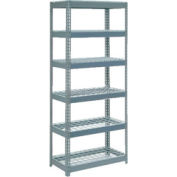 Global Industrial™ Extra Heavy Duty Shelving 36"W x 12"D x 60"H With 6 Shelves, Wire Deck, Gry