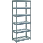 Global Industrial™ Extra Heavy Duty Shelving 36"W x 18"D x 60"H With 6 Shelves, Wire Deck, Gry