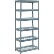 Global Industrial™ Extra Heavy Duty Shelving 36"W x 12"D x 84"H With 6 Shelves, Wire Deck, Gry