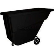 Bayhead Products Light Duty Plastic Tilt Truck, 5/8 Cu. Yd., 300 Lbs. Cap, Black