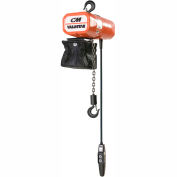 CM Valustar 1/2 Ton, Electric Chain Hoist W/ Chain Container, 10' Lift, 16 FPM, 115V