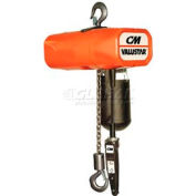 CM Valustar 2 Ton, Electric Chain Hoist W/ Chain Container, 15' Lift, 8 FPM, 115V