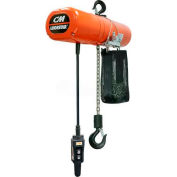 CM Lodestar 1 Ton, Electric Chain Hoist W/ Chain Container, 15' Lift, 16 FPM, 230/460V