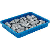 Global Industrial™ Plastic Dividable Grid Container - DG93030, 22-1/2"L x 17-1/2"W x 3"H, Bleu, qté par paquet : 6