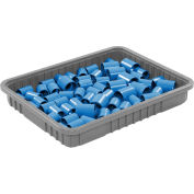 Global Industrial Plastic Dividable Grid Container - DG93030, 22-1/2"L x 17-1/2"W x 3"H, Gray - Pkg Qty 6