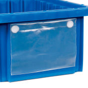 Global Industrial™ Label Holder LBL2X8 for Plastic Dividable Grid Container, 8"W x 2"H, Qty 6