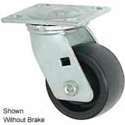 Faultless Swivel Plate Caster 1465W-4RB 4" Thermoplastic Wheel with Brake
