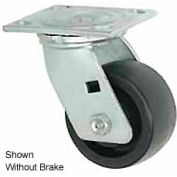Faultless Swivel Plate Caster 1465W-5RB 5" Thermoplastic Wheel with Brake