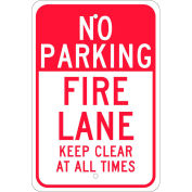 Aluminum Sign - Fire Lane Keep Clear - .080" Thick, TM47J
