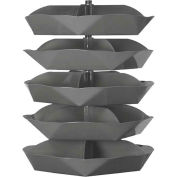 Durham 44" Diameter Rotabin® Revolving Parts Storage Shelving Center 1505-95 - 5 Shelves