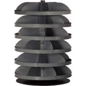 Durham 34" Diameter Rotabin® Revolving Parts Storage Shelving Center 1306-95 - 6 Shelves