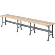 Global Industrial™ atelier extra long avec maple Square Edge Top, 216"W x 36"D, Gris