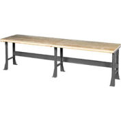 Global Industrial Extra Long Workbench w/ Shop Top Safety Edge, 120"W x 30"D, Gray