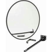 Round Glass Convex Mirror, Outdoor, 26" Dia., 160° Viewing Angle