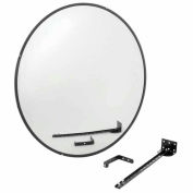 Round Glass Convex Mirror, Indoor, 36" Dia., 160° Viewing Angle