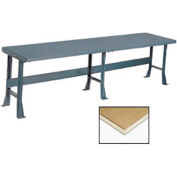 Global Industrial™ Production Workbench w / Shop Top Square Edge, 120"W x 36"D, Gray