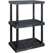 Structural Plastic Adjustable Vented Shelving, 36"W x 24"D x 45"H, Black