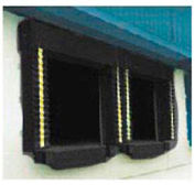 Chalfant Black Dock Door Seal Model 131 Heavy Duty 40 Ounce 8'W x 10'H with HD Wear Pleats