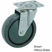 Faultless Swivel Plate Caster 499-3-1/2RB 3-1/2" Polyurethane Wheel with Brake