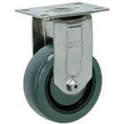 Faultless Stainless Steel Rigid Plate Caster S8796-5 5" Polyurethane Wheel