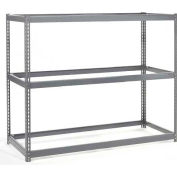 Global Industrial™ Wide Span Rack 48Wx48Dx84H, 3 Shelves No Deck 1200 Lb Cap. Per Level, Gray