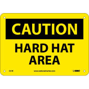 Signalisation de sécurité - Attention casque zone - Rigides en plastique 7" H X 10" W