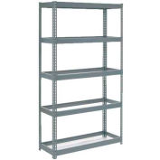 Global Industrial™ Extra Heavy Duty Shelving 48"W x 12"D x 84"H With 5 Shelves, No Deck, Gray