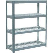 Global Industrial™ Extra Heavy Duty Shelving 48"W x 12"D x 60"H With 4 Shelves, Wire Deck, Gry