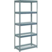Global Industrial™ Extra Heavy Duty Shelving 36"W x 12"D x 84"H With 5 Shelves, Wire Deck, Gry