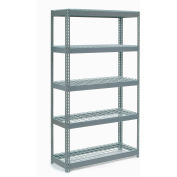 Global Industrial™ Extra Heavy Duty Shelving 48"W x 18"D x 84"H With 5 Shelves, Wire Deck, Gry
