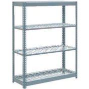 Global Industrial™ Heavy Duty Shelving 48"W x 18"D x 60"H With 4 Shelves - Wire Deck - Gray