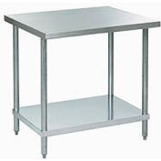 Aero Manufacturing Workbench W/Undershelf, 18 Ga. 430 Series Stainless, 36"Wx24"D