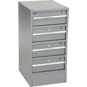 Global Industrial™ Piédestal en acier W / 4 tiroirs, 15-3/4 « L x 20 « P, Gris