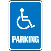 Global Industrial™ Signe en aluminium - Signe de stationnement - Handicap de symbole,. 063" épais, 649151