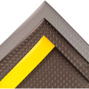 NoTrax® Diamond Sof-Tred Anti-Fatigue Mat 1/2" Thick 3' x 60' Black/Yellow Border